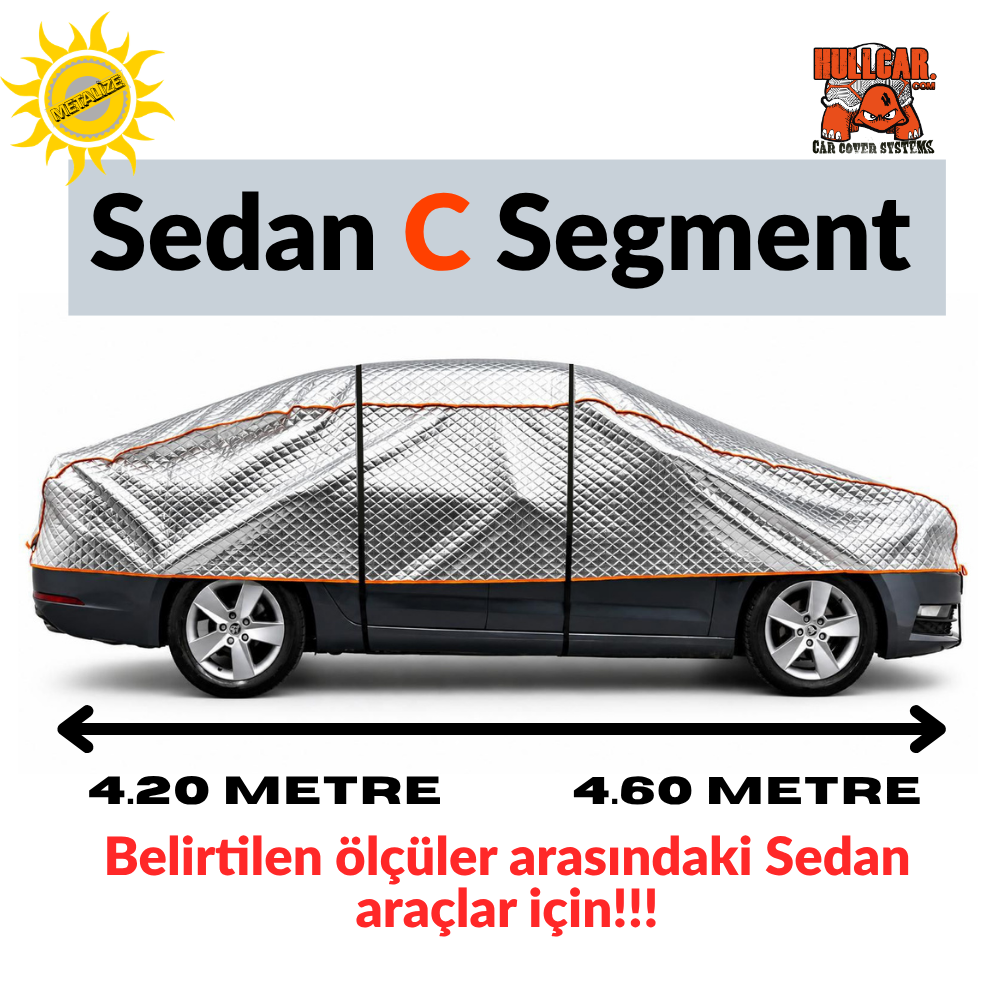 HULLCAR  Güneş Koruyucu, Ultra Sağlam, Dolu Koruyucu Üniversal Oto Branda