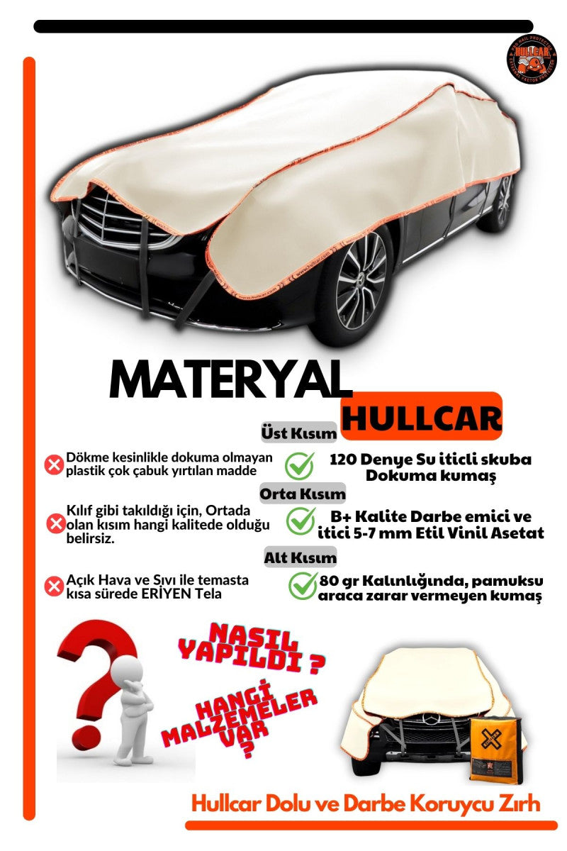 HULLCAR Profesyonel Dolu ve darbe koruyucu branda