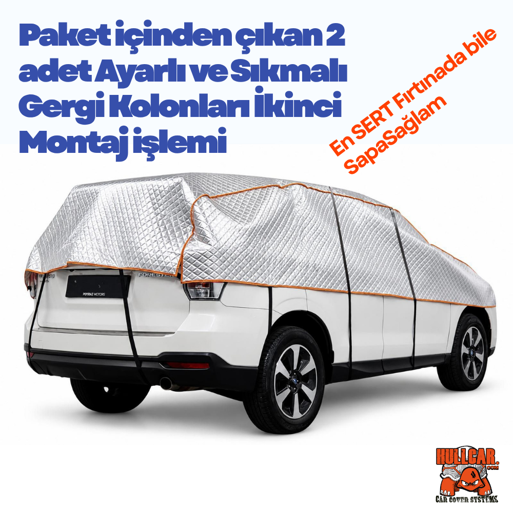 HULLCAR  Güneş Koruyucu, Ultra Sağlam, Dolu Koruyucu Üniversal Oto Branda