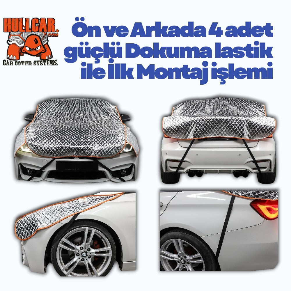 HULLCAR  Güneş Koruyucu, Ultra Sağlam, Dolu Koruyucu Üniversal Oto Üst Branda