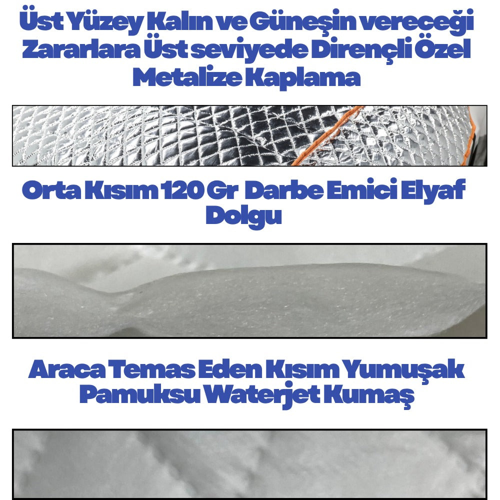 HULLCAR  Güneş Koruyucu, Ultra Sağlam, Dolu Koruyucu Üniversal Oto Üst Branda