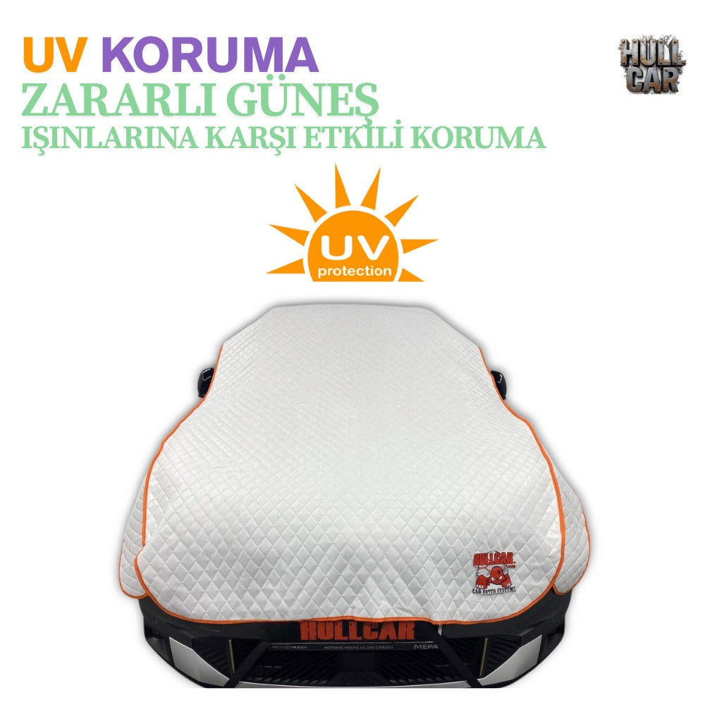 HULLCAR Güneş,Yağmur,Kar,Dolu koruyucu Branda yırtılmaz araç brandası