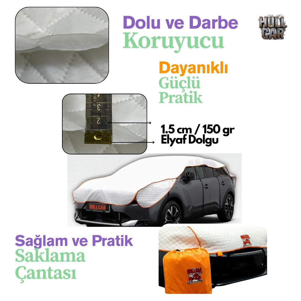HULLCAR Güneş,Yağmur,Kar,Dolu koruyucu Branda yırtılmaz araç brandası