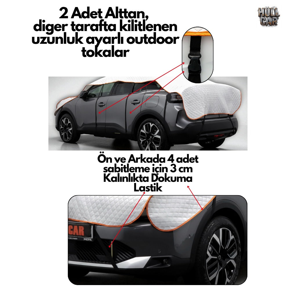 HULLCAR Güneş,Yağmur,Kar,Dolu koruyucu Branda yırtılmaz araç brandası