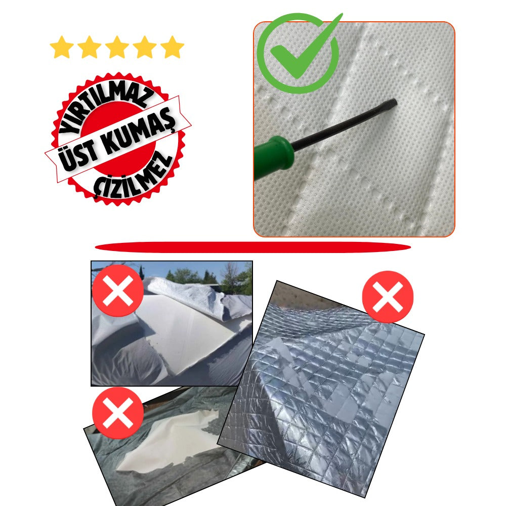 HULLCAR Güneş,Yağmur,Kar,Dolu koruyucu Branda yırtılmaz araç brandası